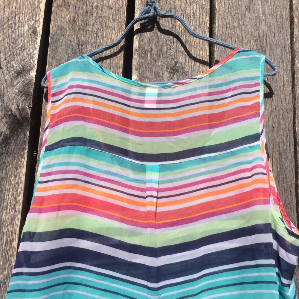 Torrid Striped Shear Tank Top - Picture 9 of 11